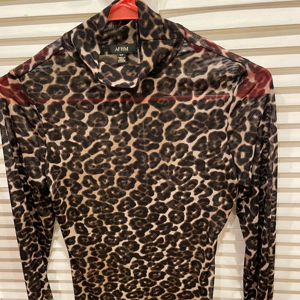 Sheer animal print top
